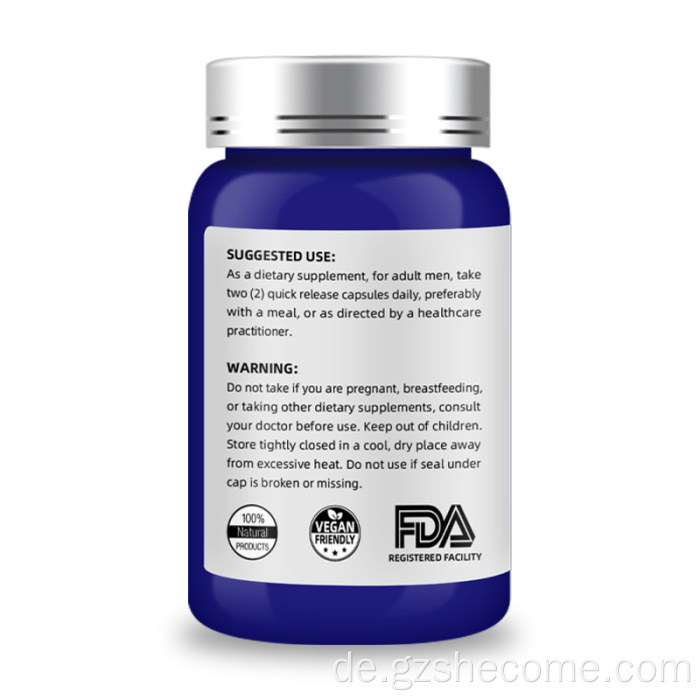 Hochwertige Tribulus -Kapseln unterstützen Energiegänzung